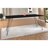 Mesa De Jantar Trama Plus Base Preta Com Tampo Preto 150 X 90 - New Green - Preto - 1