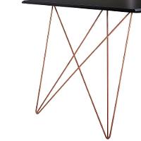 Mesa De Madeira Trama Plus Base Cobre Com Tampo Preto 150 X 90 - New Green - Preto - 3