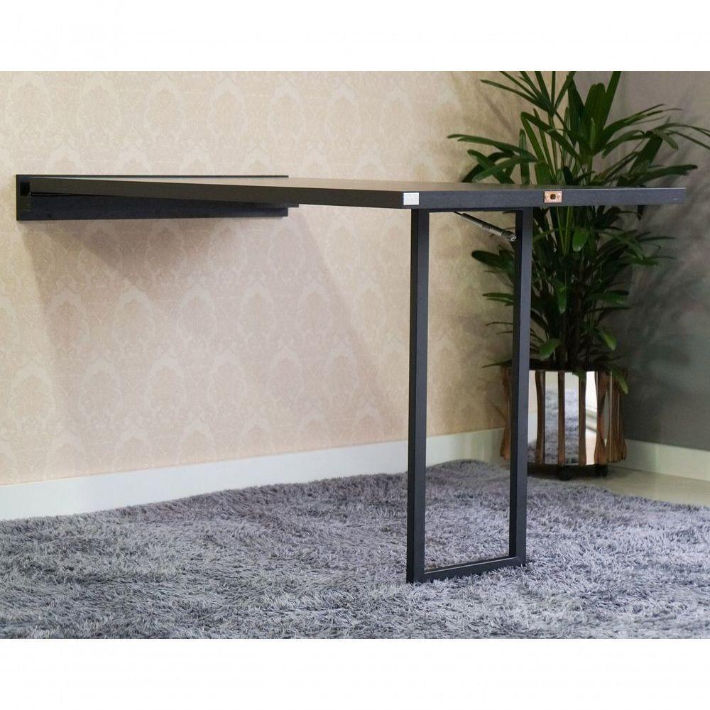 Mesa Dobrável Retrátil De Parede 120x75 Preto - 6
