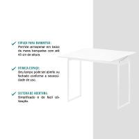 Mesa Dobrável Para Até 4 Lugares Branca Carraro - 6