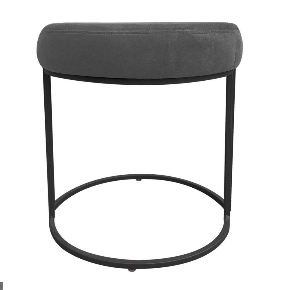 Kit 02 Puff Love Suede Base Preto Grafite - 4