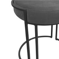 Kit 02 Puff Love Suede Base Preto Grafite - 2