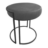 Kit 02 Puff Love Suede Base Preto Grafite - 3