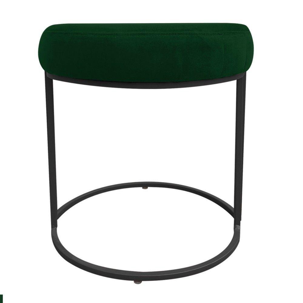 Kit 02 Puff Love Suede Base Preto Verde - 5