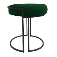 Kit 02 Puff Love Suede Base Preto Verde - 7