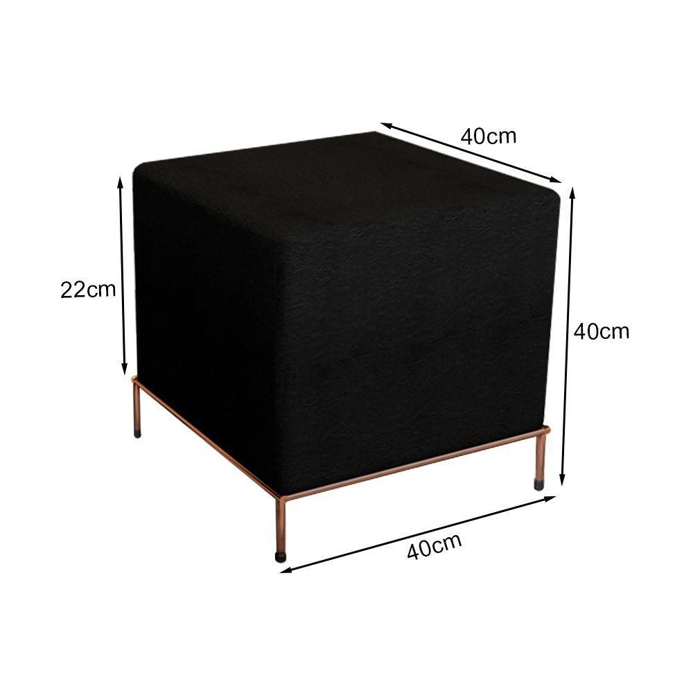 Conjunto Puff Barcelona E Puff Sevilha Preto/cobre - Cor: Preto - 4