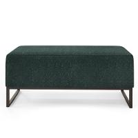 Kit 02 Puffs Cléo W01 Base Ferro 90 Cm Linho Verde Musgo - 7