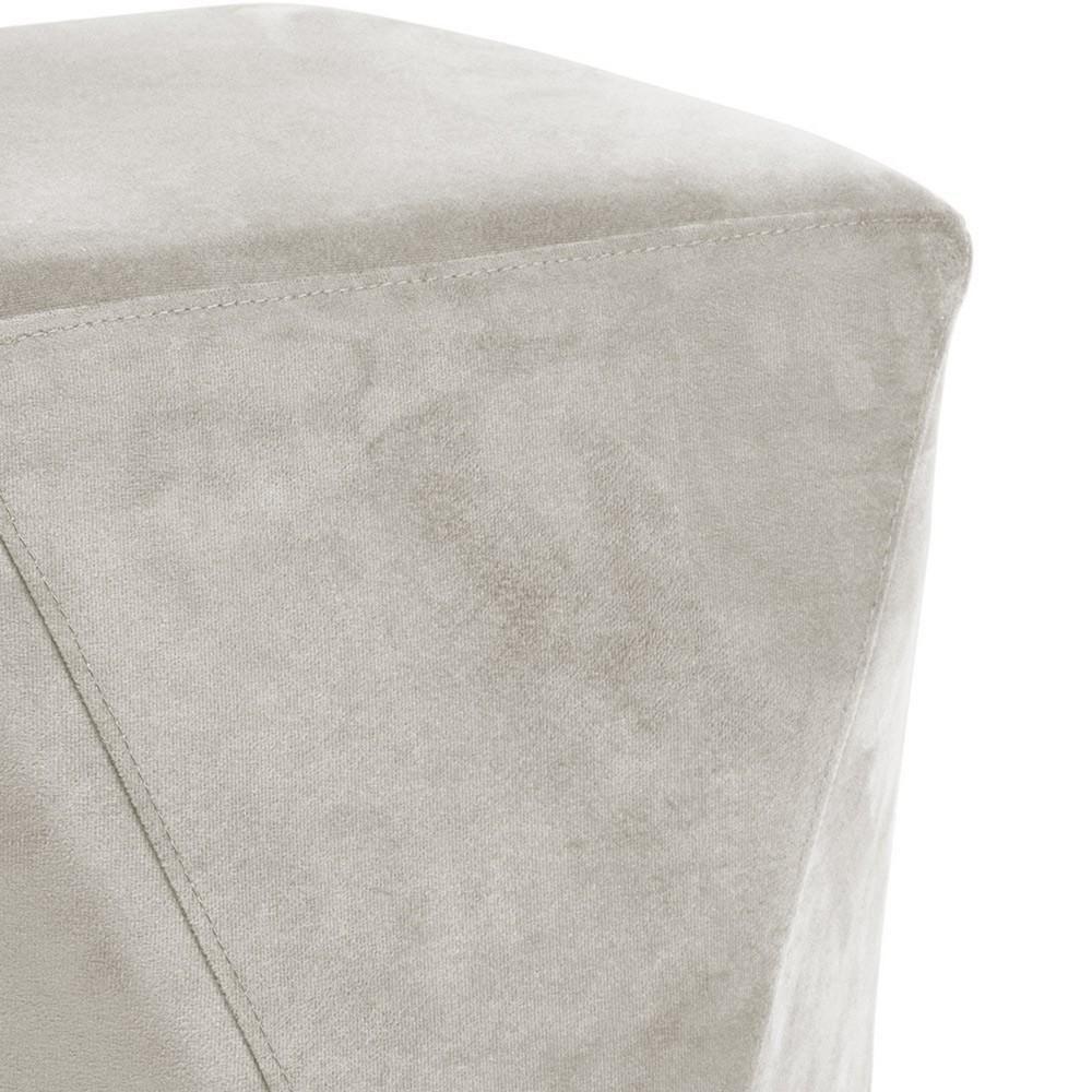 Kit 02 Puffs Decorativo Ametista D02 Veludo Bege C-309 - 4