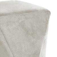 Kit 02 Puffs Decorativo Ametista D02 Veludo Bege C-309 - 7