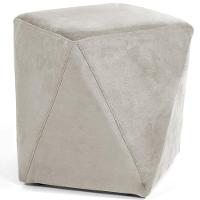 Kit 02 Puffs Decorativo Ametista D02 Veludo Bege C-309 - 9