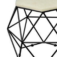 Kit 03 Puffs Aramado Preto Six L02 Suede Bege - 2