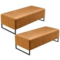 Kit 02 Puffs Bali W01 Base Ferro 120X50 Cm Whisky - 1