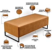 Kit 02 Puffs Bali W01 Base Ferro 120X50 Cm Whisky - 6