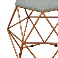 Kit 02 Puffs Aramado Bronze Six L02 Linho Cinza Escuro - 3