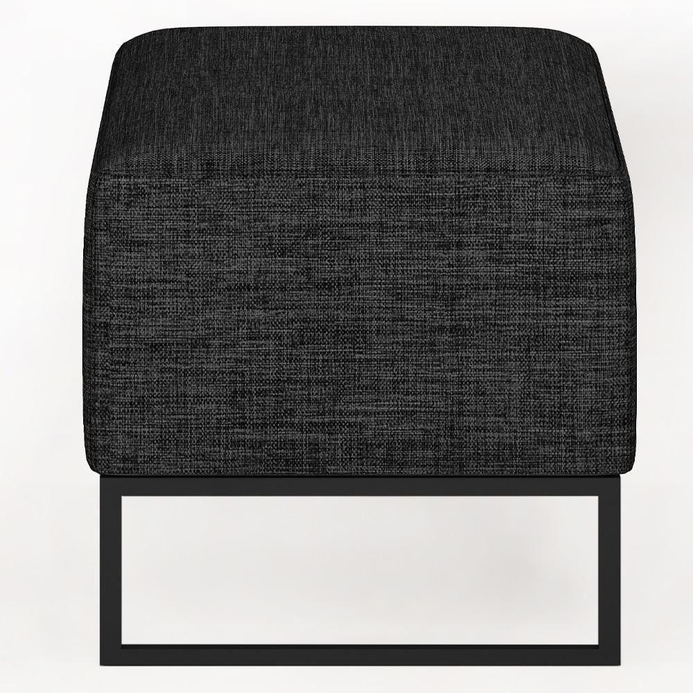 Kit 02 Puffs Cléo W01 Base De Ferro 90 Cm Linho Chumbo - 2