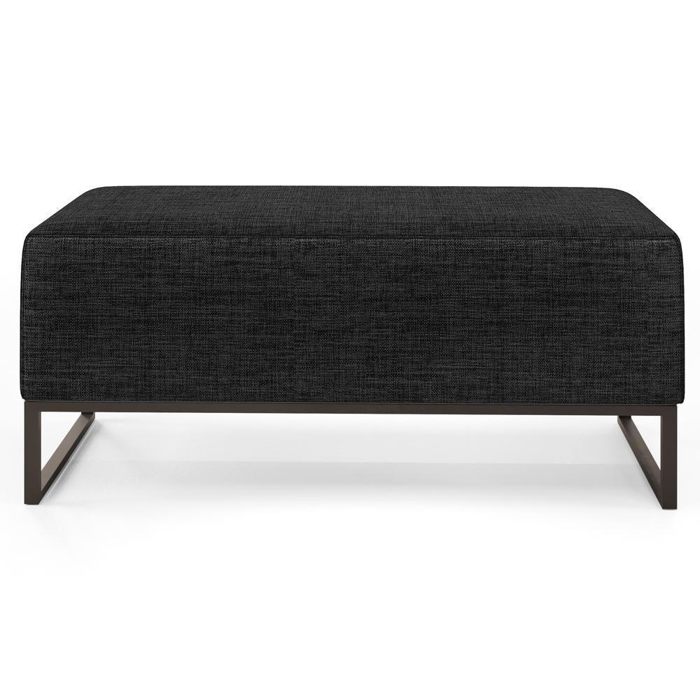 Kit 02 Puffs Cléo W01 Base De Ferro 90 Cm Linho Chumbo - 4