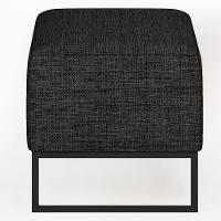 Kit 02 Puffs Cléo W01 Base De Ferro 90 Cm Linho Chumbo - 2