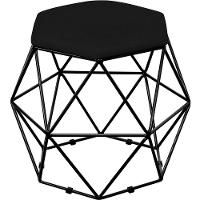 Kit 03 Puffs Aramado Preto Six L02 Suede Preto