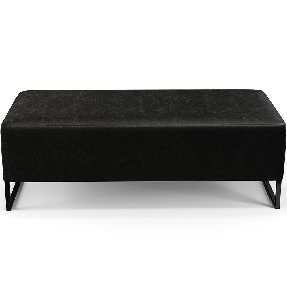 Kit 02 Puffs Decorativo Bali W01 Base Ferro 120X50 Cm Preto - 4