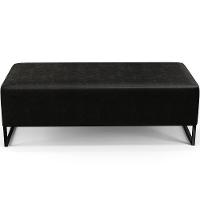 Kit 02 Puffs Decorativo Bali W01 Base Ferro 120X50 Cm Preto - 7