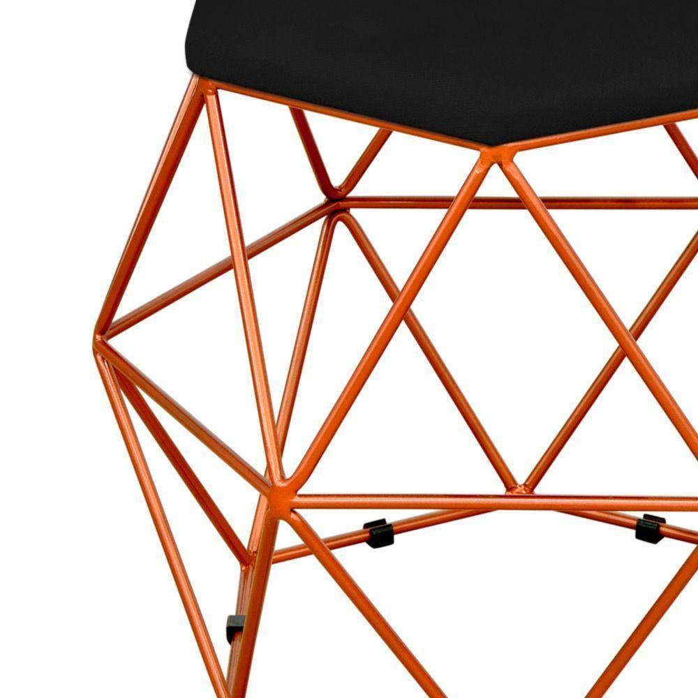 Kit 03 Puffs Aramado Bronze Six L02 Suede Preto - 4