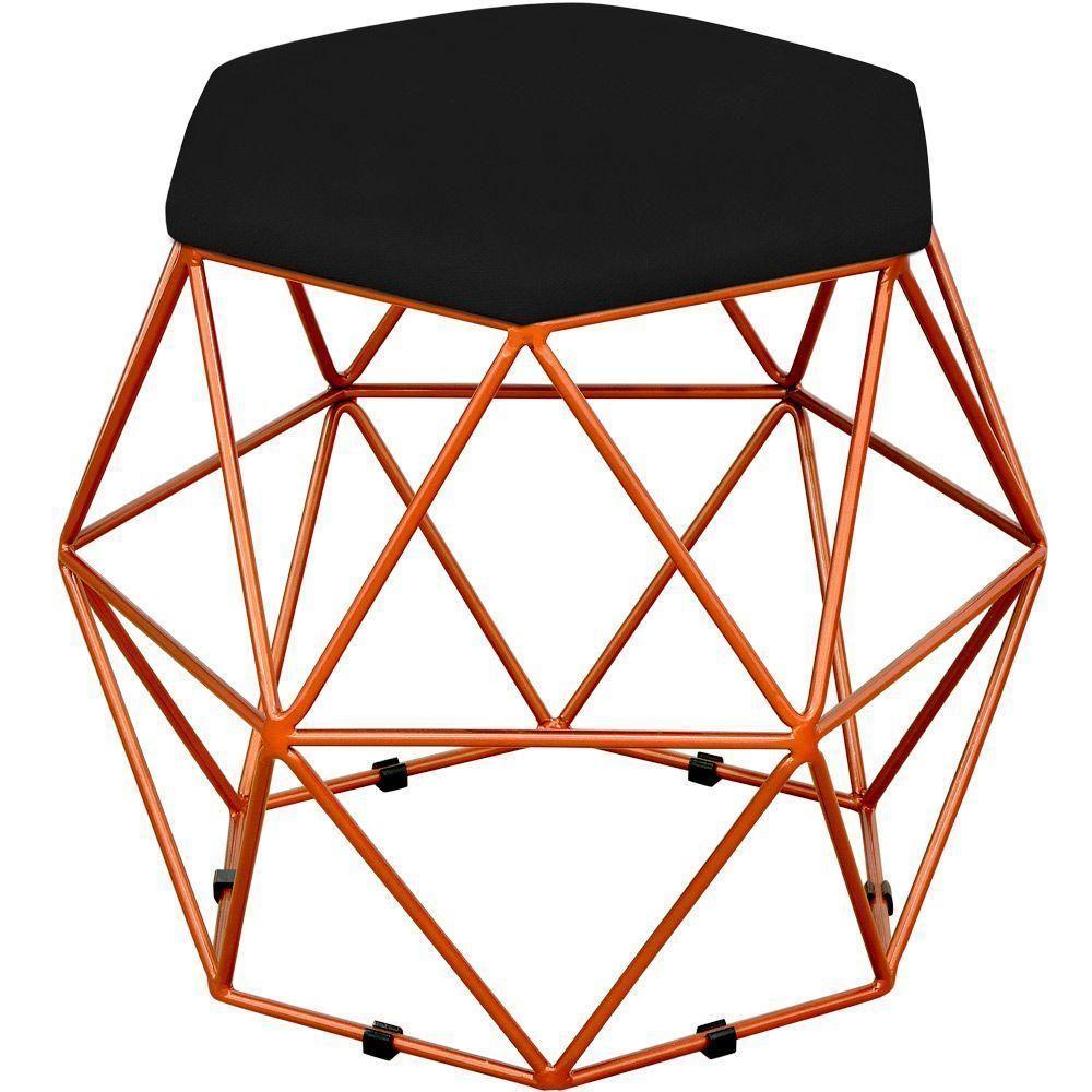 Kit 03 Puffs Aramado Bronze Six L02 Suede Preto - 5