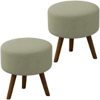 Kit 2 Puff Puf Para Sala Pes Palito Small Veludo Sl 940 Peer Sl 940 - 1