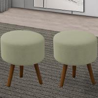 Kit 2 Puff Puf Para Sala Pes Palito Small Veludo Sl 940 Peer Sl 940 - 13