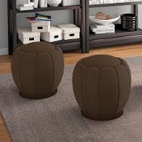 Kit 2 Puff Puf Para Sala Base Metal Tull Veludo Sl 942 Peer Sl 942