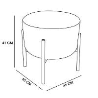 Kit 4 Puffs Iron Suede Cobre Marrom - 5