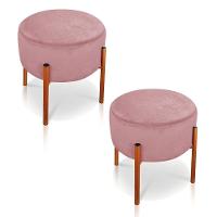 Kit 2 Puffs Iron Suede Cobre Rose - 1