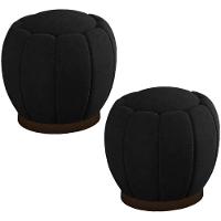 Kit 2 Puff Puf Para Sala Base Metal Tull Veludo Sl 944 Peer Sl 944 - 1