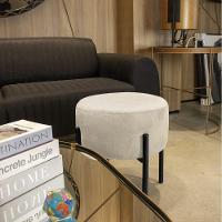 Kit 4 Puffs Iron Suede Preto Marrom Rato - 13