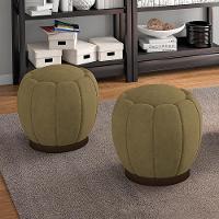 Kit 2 Puff Puf Para Sala Base Metal Tull Veludo Sl 945 Peer Sl 945