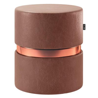 Puff Banco Redondo Porto 49x43cm Corano Coffee