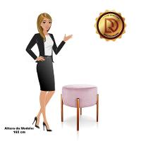 Kit 4 Puffs Iron Suede Cobre Rosa Bebê - 3