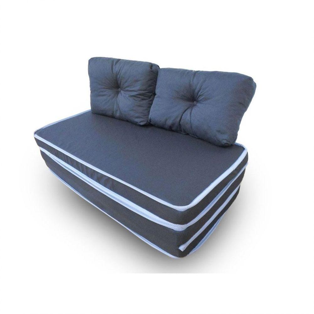 Puff 3 Em 1 Casal Conforto Fa Maringá 128x60x10Cm Azul - 2