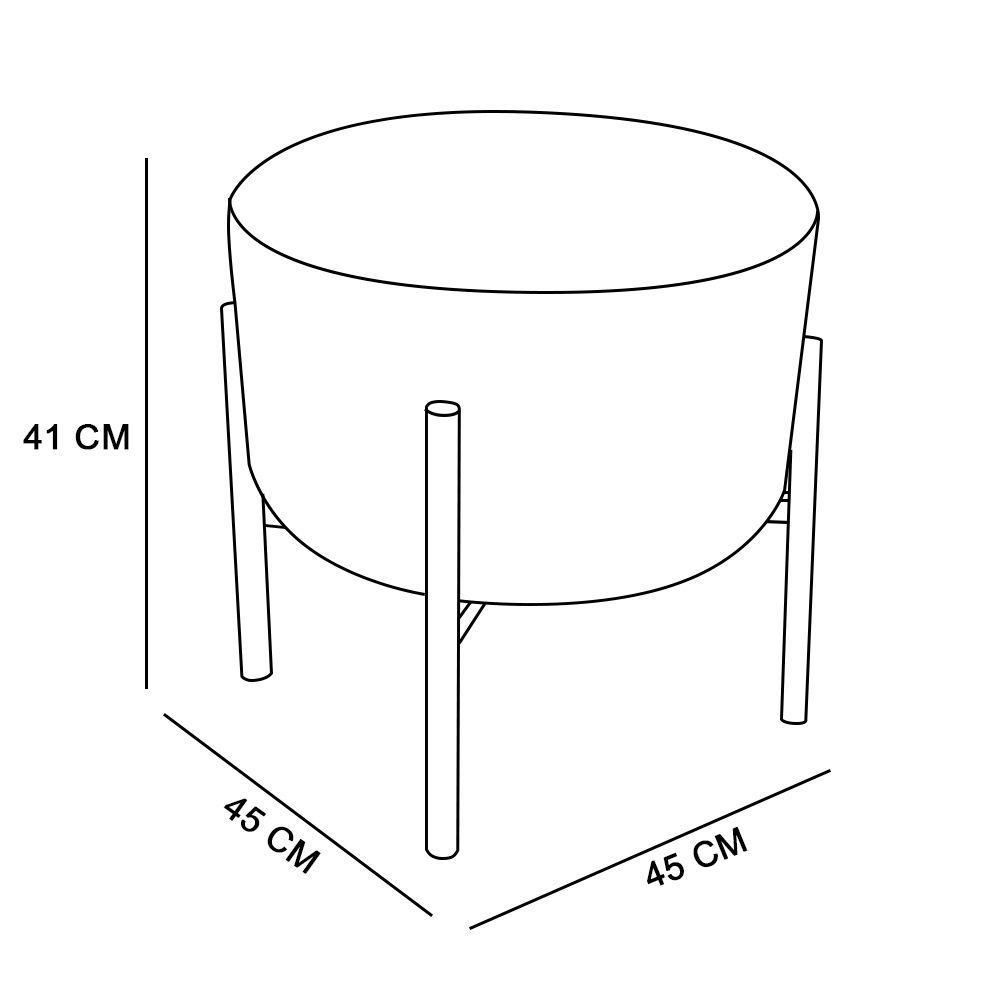 Kit 2 Puffs Iron Suede Cobre Grafite - 4