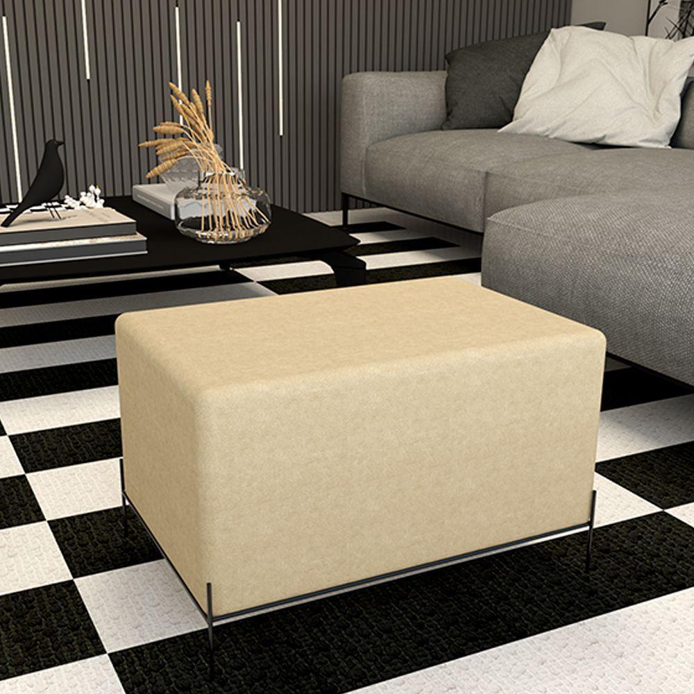 Puff Design Barcelona Preto E Bege - Cor: Preto - 2