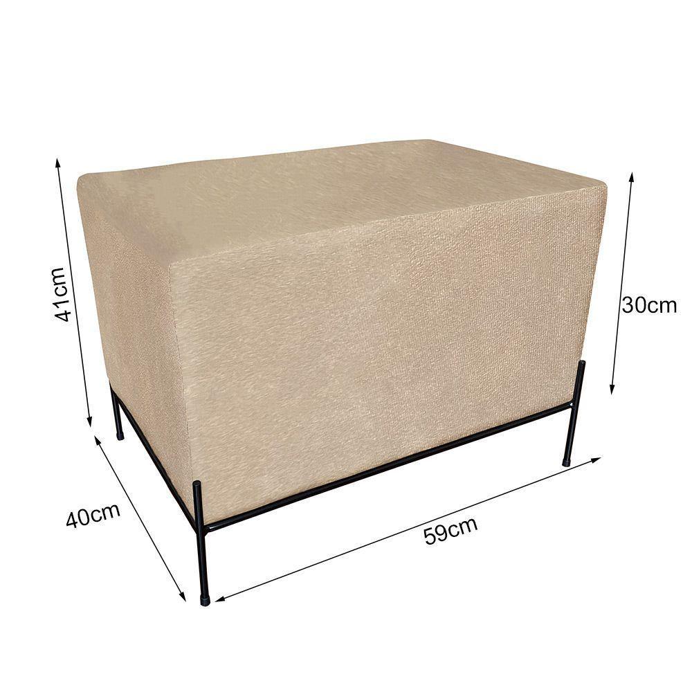 Puff Design Barcelona Preto E Bege - Cor: Preto - 3