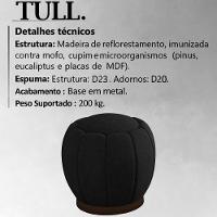 Puff Puf Para Sala Base Metal Tull Veludo Sl 944 Peer Sl 944 - 8
