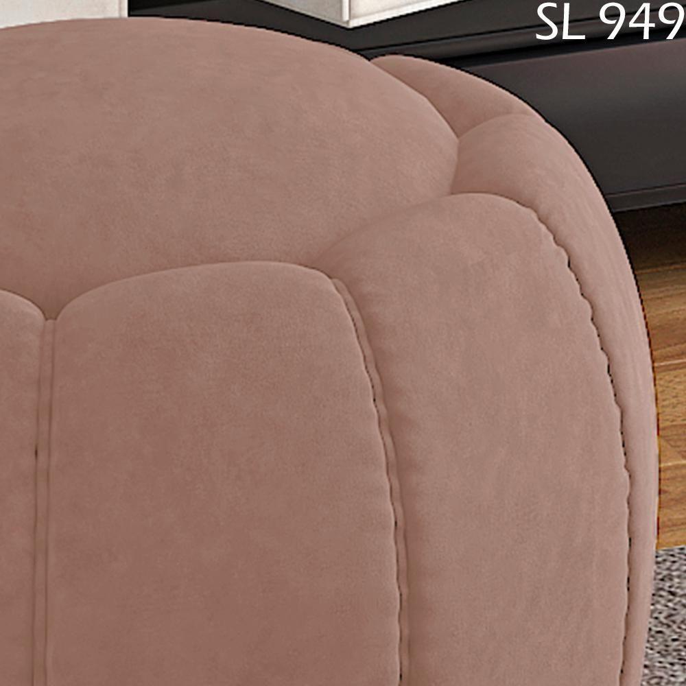 Puff Puf Para Sala Base Metal Tull Veludo Sl 949 Peer Sl 949 - 5