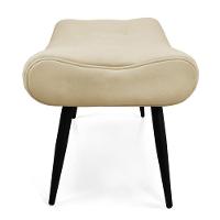 Puff Sher Suede Pés Palito De Ferro - D'Rossi Cor Bege - 3