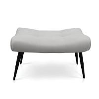 Puff Sher Suede Pés Palito De Ferro - D'Rossi Cor Cinza - 1