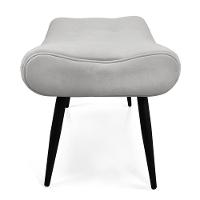 Puff Sher Suede Pés Palito De Ferro - D'Rossi Cor Cinza - 7