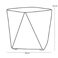 Kit 02 Puffs Ametista D02 Veludo Azul Marinho C-287 - 2