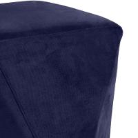 Kit 02 Puffs Ametista D02 Veludo Azul Marinho C-287