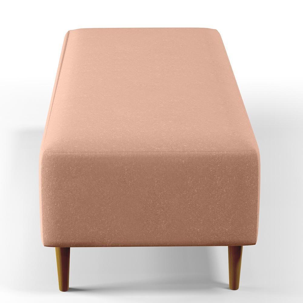 Kit 02 Puffs Bali W01 Pés Palito 120x50 Cm Linho Rosê - 2