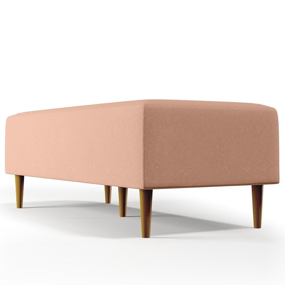 Kit 02 Puffs Bali W01 Pés Palito 120x50 Cm Linho Rosê - 3