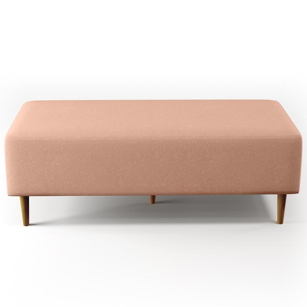 Kit 02 Puffs Bali W01 Pés Palito 120x50 Cm Linho Rosê - 4
